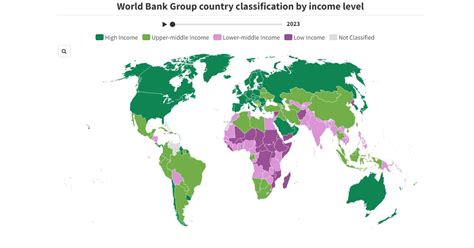 World Bank country classifications by income level for 2024.
